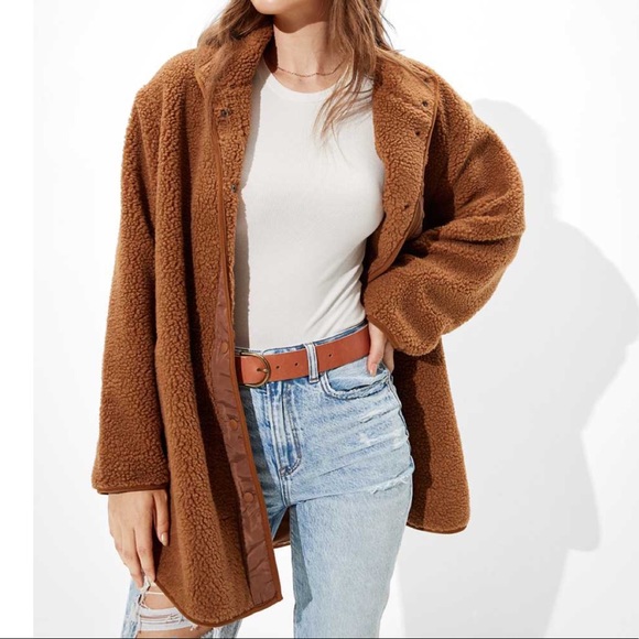 AE Sherpa Snap Front Jacket - Picture 2 of 7